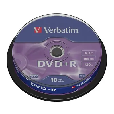 Verbatim DVD+R Matt Silver bez možnosti potisku 43498 4.7GB 16x spindle 10-pack