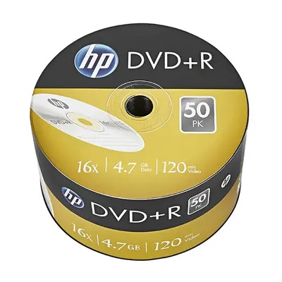 HP DVD+R bez možnosti potisku DRE00070-3, 69305 4.7GB 16x bulk 50-pack