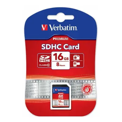 Verbatim paměťová karta Secure Digital Card Premium U1 16GB UHS-I U1 (Class 10) 43962