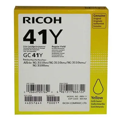 Cartridge Ricoh č.CG41Y - 405764 (Žlutá) - Originál