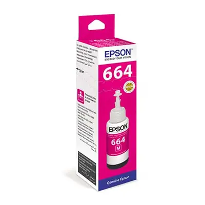 Lahev s inkoustem Epson č.664 - T6643 (Purpurová) - Originál