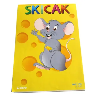 Skicák A4, 180 g, 20 listů