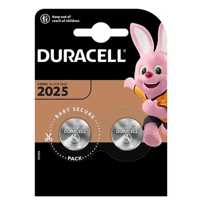 Baterie lithiová, CR2025, Duracell, blistr, 2-pack, 42442