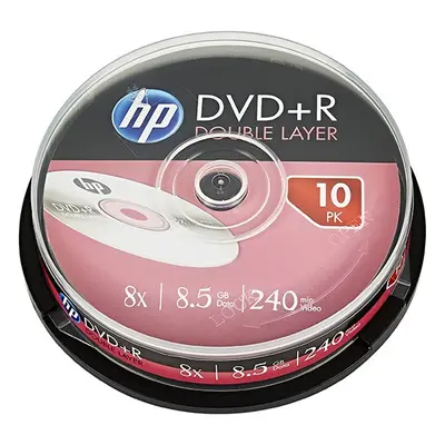 HP DVD+R DL Double Layer bez možnosti potisku DRE00060-3, 69309 8.5GB 8x cake box 10-pack