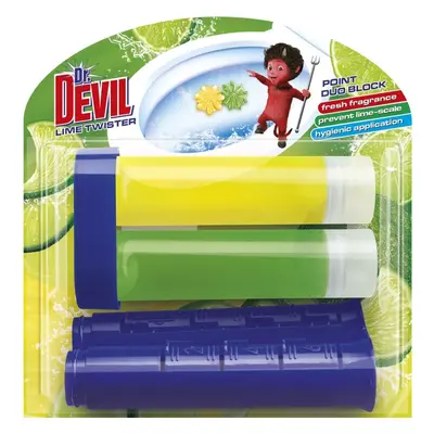 Prostředek čisticí Dr. Devil WC point duo block, Lime twister 65 ml