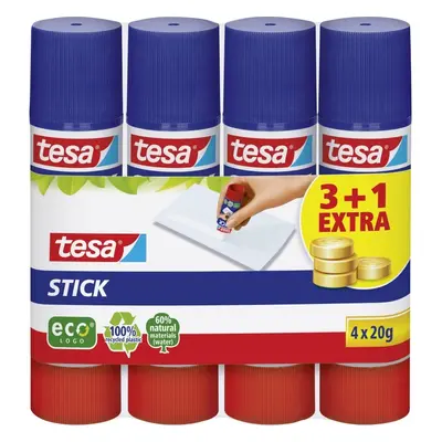 Lepidlo tyčinka Tesa Stick, 20 g, multipack 3+1 ks