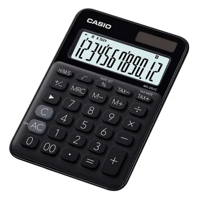 Kalkulačka Casio MS-20 UC BK, 12 míst, černá