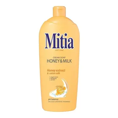 Mýdlo tekuté Mitia, 1 l, Honey & Milk