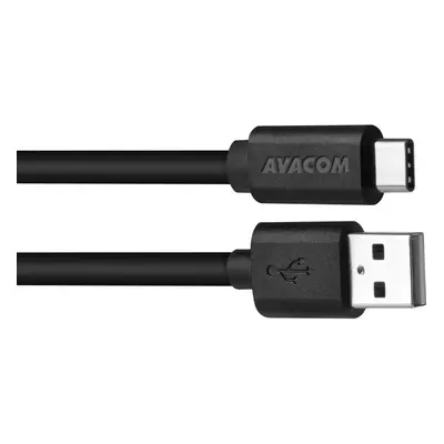 Avacom USB kabel (2.0) USB A samec - USB C samec 1m černý