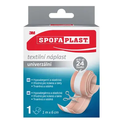 Náplast zdravotnická 3M Spofaplast 154, na odřeniny, textilie elastická, 6 cmx1 m, tělová