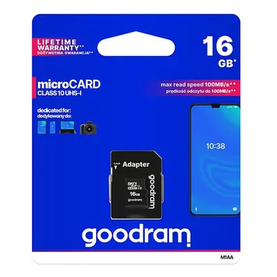 Goodram paměťová karta Micro Secure Digital Card 16GB UHS-I U1 (Class 10) M1AA-0160R12