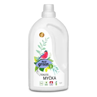 Prostředek do myčky Real green Tekutá myčka, gel, 1,5 l, 83 dávek