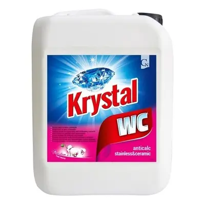 Prostředek čisticí Krystal, na toalety, na vodní kámen a usazeniny, 5 l, růžový