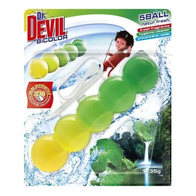 Prostředek čisticí Dr. Devil BiColor, na toalety, závěska, vonný gel, 35 g, Natur Fresh