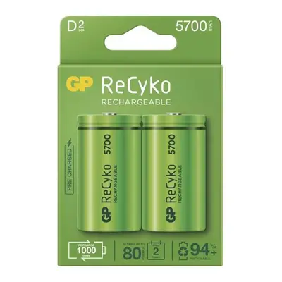 Nabíjecí baterie, D (HR20), 1.2V, 5700 mAh, GP, papírová krabička, 2-pack, ReCyko