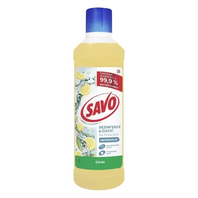 Prostředek čisticí Savo, podlahový, dezinfekční, bez chlóru, 1 l, Citron