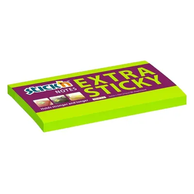 Bloček samolepicí Stick'n Hopax Extra Sticky, 76x127 mm, zelený, 90 lístků