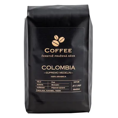 Káva zrnková Colombia Supremo Medelin, 500 g