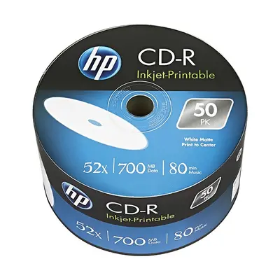 HP CD-R Printable CRE00070WIP-3, 69301 700MB CD-R 52x bulk 50-pack