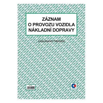 Tiskopis Záznam o provozu nákladní dopravy Baloušek, A4, 50 listů