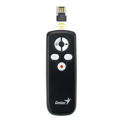 Prezenter 2.4Ghz, media pointer, USB, plug & play, černý