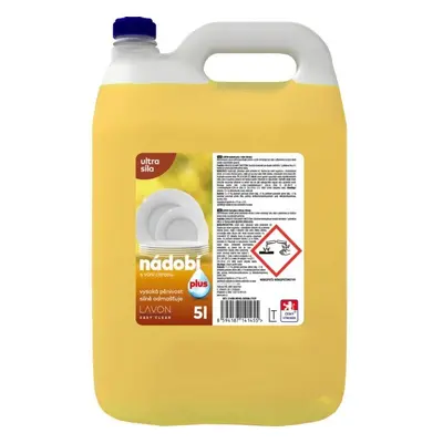 Prostředek na ruční mytí Lavon Plus, na nádobí, 5 l