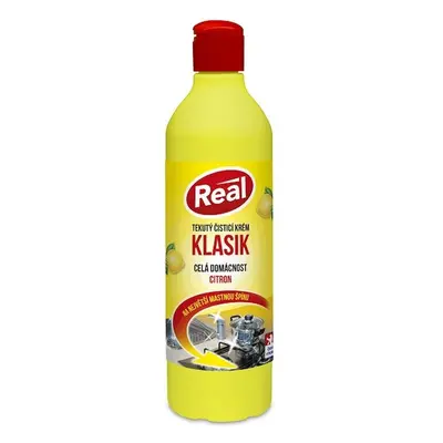 Prostředek čisticí Real klasik, uviverzální, krém, 600 g, citron