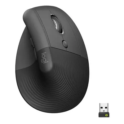 Logitech Myš LIFT GRAPHITE, 4000DPI, bluetooth, optická, 6tl., bezdrátová, šedá, 1 ks AA, ergono