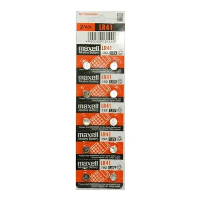 Baterie alkalická, LR41, AG3, 1.5V, 10-pack