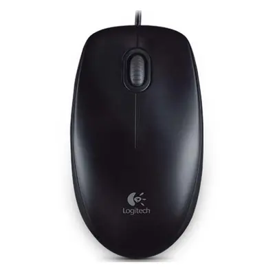 Logitech Myš B100, optická, 3tl., 1 kolečko, drátová (USB), černá, 800dpi