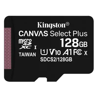 Kingston Canvas Select Plus A1/micro SDXC/128GB/100MBps/UHS-I U1 / Class 10