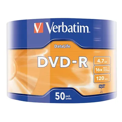 Verbatim DVD-R Matt Silver bez možnosti potisku 43791 4.7GB 16x wrap 50-pack