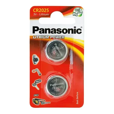 Baterie Panasonic 3 knoflíková 2-pack blistr CR2025