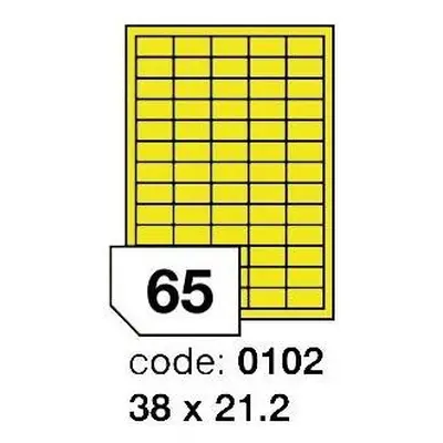 RayFilm R01210102A (A4, 100 listů, 80 g/m2) etikety 38x21,2mm - Doprodej