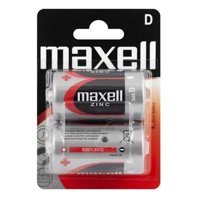 Baterie monočlánek Maxell R20, 1,5 V, velký, 2 ks