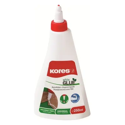 Lepidlo tekuté Kores White Glue, s rychlouzávěrem, 250 ml