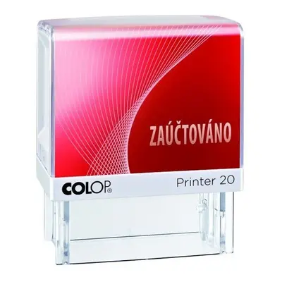 Razítko Colop Printer 20/L, samobarvící, s textem ZAÚČTOVÁNO, červené