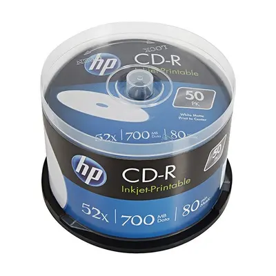 HP CD-R Printable CRE00017WIP-3, 69312 700MB CD-R 52x spindle 50-pack