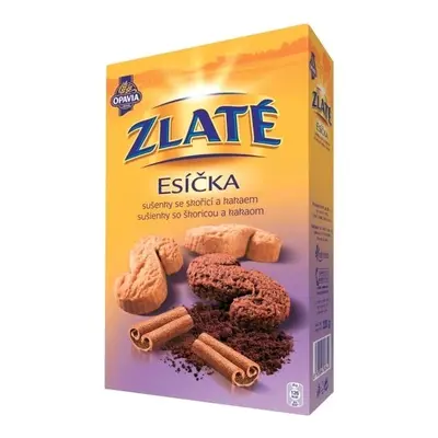 Sušenky Zlaté Esíčka Opavia, se skořicí a kakaem, 220 g