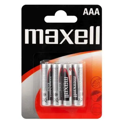 Baterie mikrotužková Maxell R03, AAA, 1,5 V, 4 ks, zinková