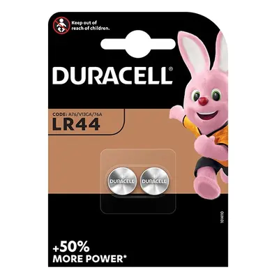 Baterie alkalická, LR44, Duracell, blistr, 2-pack, 42461