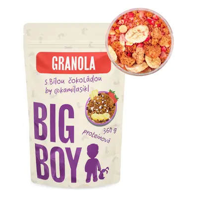 BIG BOY® Proteinová granola s bílou čokoládou by @kamilasikl 360g Eko varianta