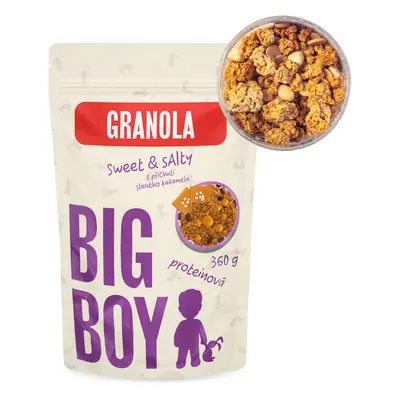 BIG BOY® Proteinová granola Sweet and Salty s příchutí slaného karamelu 360g Eko varianta