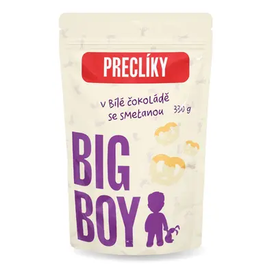 BIG BOY® Preclíky v bílé čokoládě se smetanou 330g Eko varianta