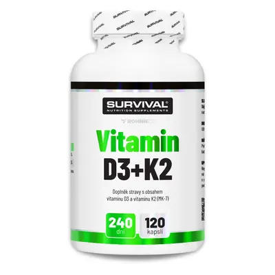 Survival: Vitamin D3+K2, 120 cps