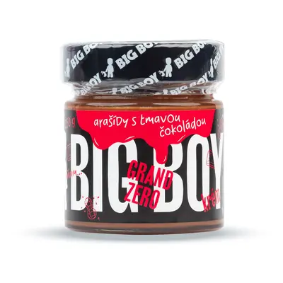 BIG BOY® Grand Zero tmavé - Arašídový krém s tmavou čokoládou bez cukru 250g