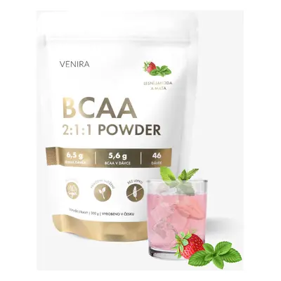 VENIRA BCAA 2:1:1, jahoda a máta, 300 g