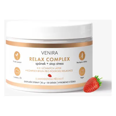 VENIRA relax komplex | spánek + stop stress, jahoda, 81 g