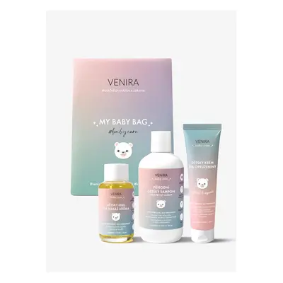 VENIRA beauty bag, dárková sada - dětský šampon pro první vlásky, dětský krém na opruzeniny, dět