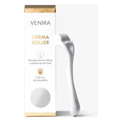 VENIRA derma roller na vlasy, mikrojehličkový aplikátor na vlasovou pokožku, 0,25 mm